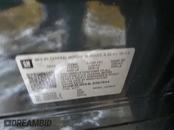 2020 Chevrolet Blazer LT with VIN 3GNKBJRS4LS567944, listed as a Copart auction lot 86358694 with 66,917 mi miles and Salvage title. Bid and sale history available at DreamBid. Image 13.