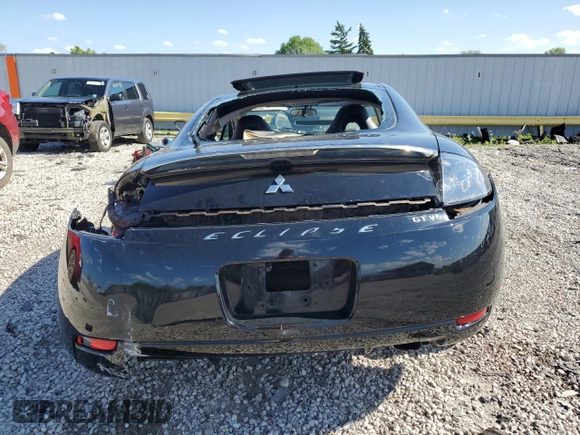 2006 Mitsubishi Eclipse GT with VIN 4A3AK34T76E021392, listed as a Copart auction lot 65120704 with 179,014 mi miles and Non Repairable. Bid and sale history available at carsss.com. Image 6.