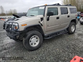 2003 Hummer H2 with VIN 5GRGN23U93H141244, listed as a Copart auction lot 51053785 with 176,355 mi miles and Salvage Title. Bid and sale history available at carsss.com. Image 1.