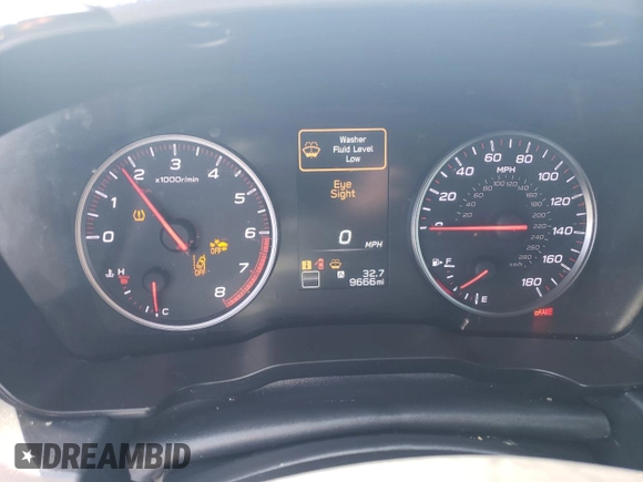 2024 Subaru WRX with VIN JF1VBAB66R9808388, listed as a Copart auction lot 54313795 with 9,666 mi miles and Salvage title. Bid and sale history available at DreamBid. Image 9.