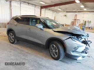2024 Chevrolet Blazer LT with VIN 3GNKBCR41RS280597, listed as a IAAI auction lot 41776340 with 4,077 mi miles and . Bid and sale history available at DreamBid. Image 1.