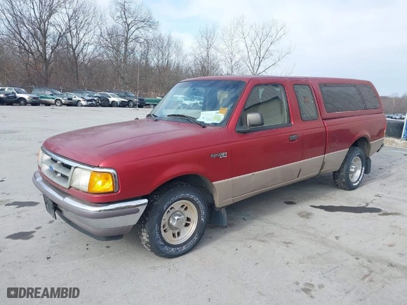 1997 Ford Ranger XL with VIN 1FTCR14U6VTA62921, listed as a IAAI auction lot 41349151 with 166,438 mi miles. Bid and sale history available at carsss.com. Image 2.