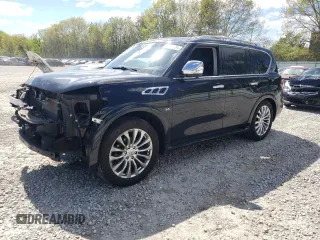 2015 Infiniti QX80 with VIN JN8AZ2NE2F9087208, listed as a Copart auction lot 54123784 with 67,962 mi miles and Salvage Title. Bid and sale history available at carsss.com. Image 1.