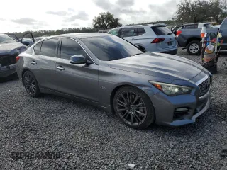 2016 Infiniti Q50 3.0t Red Sport 400 with VIN JN1FV7AP7GM421302, listed as a Copart auction lot 51716195 with 92,137 mi miles and Salvage Title. Bid and sale history available at carsss.com. Image 4.
