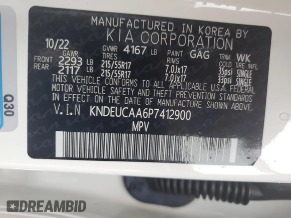 2023 Kia Seltos S z VIN KNDEUCAA6P7412900, wystawiony jako Copart lot #57625615 z przebiegiem 23 085 mil mil oraz Szkoda całkowita • Salvage title. Historia ofert i sprzedaży dostępna na DreamBid. Obrazek 13.
