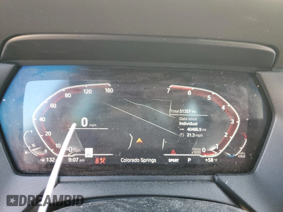 2022 BMW 2 Series 228i xDrive with VIN WBA73AK0XN7K93880, listed as a Copart auction lot 47300235 with 51,357 mi miles and Salvage title. Bid and sale history available at DreamBid. Image 9.
