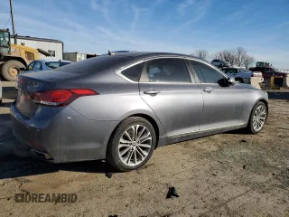 2015 Hyundai Genesis 3.8L with VIN KMHGN4JE0FU027942, listed as a Copart auction lot 89259345 with 120,717 mi miles and Salvage Title. Bid and sale history available at carsss.com. Image 3.
