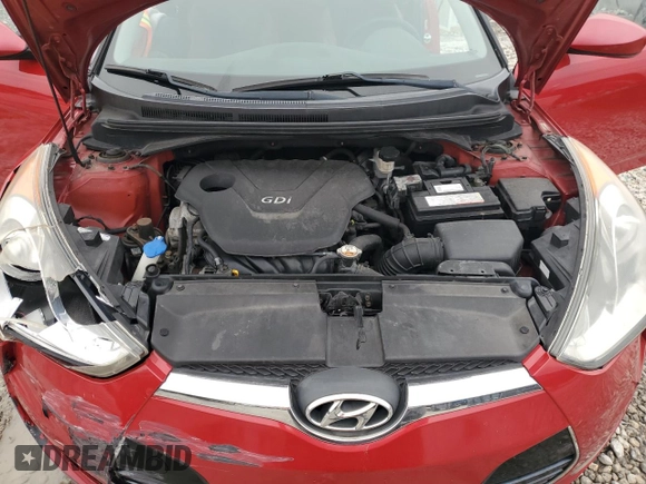 2012 Hyundai Veloster w/Gray Int with VIN KMHTC6AD1CU064985, listed as a Copart auction lot 42487355 with 84,475 mi miles and Salvage title. Bid and sale history available at DreamBid. Image 11.