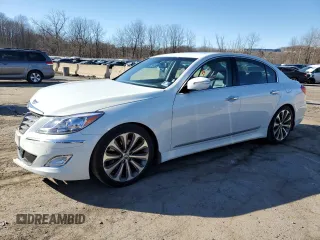 2013 Hyundai Genesis 5.0L R-Spec with VIN KMHGC4DH3DU221373, listed as a Copart auction lot 48505575 with 33,029 mi miles and Salvage Title. Bid and sale history available at carsss.com. Image 1.