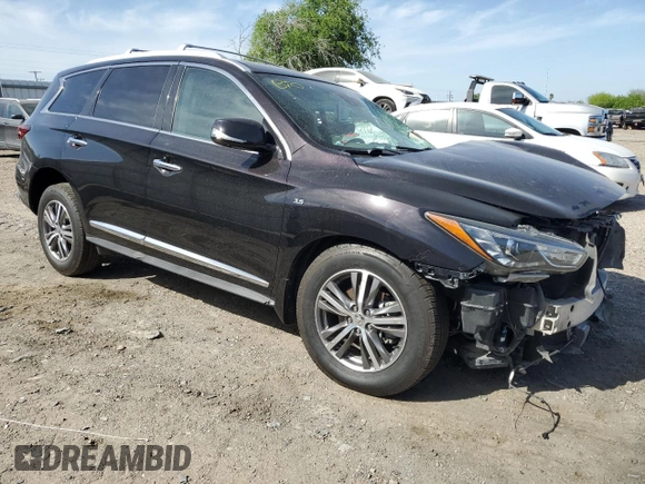 2020 Infiniti QX60 Luxe with VIN 5N1DL0MN7LC515218, listed as a Copart auction lot 49163825 with 101,370 mi miles and Salvage Title. Bid and sale history available at DreamBid. Image 4.