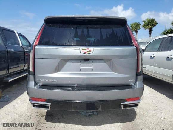 2021 Cadillac Escalade RWD Premium Luxury with VIN 1GYS3BKL9MR476536, listed as a Copart auction lot 76549574 with 49,039 mi miles and Non Repairable. Bid and sale history available at carsss.com. Image 6.