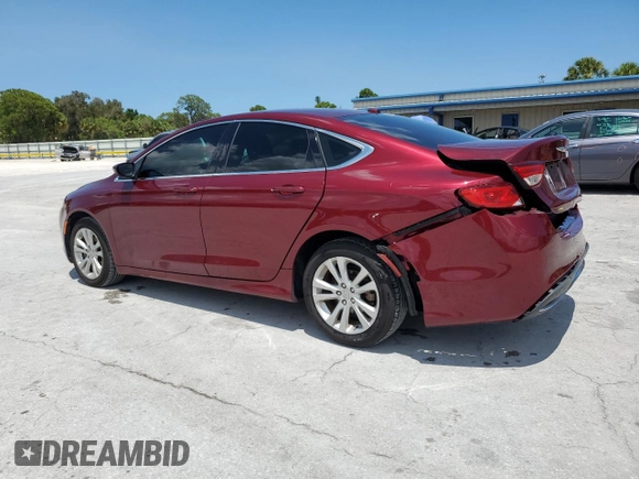 2015 Chrysler 200 Limited z VIN 1C3CCCAB6FN733384, wystawiony jako Copart lot #57103145 z przebiegiem 155 164 mil mil oraz Szkoda całkowita • Salvage title. Historia ofert i sprzedaży dostępna na DreamBid. Obrazek 2.