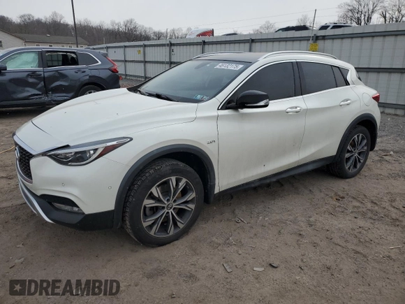 2017 Infiniti QX30 Premium with VIN SJKCH5CR3HA031792, listed as a Copart auction lot 46132175 with 101,870 mi miles and Salvage title. Bid and sale history available at DreamBid. Image 1.