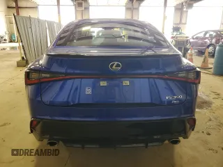 2022 Lexus IS 350 F Sport with VIN JTHGZ1E29N5025881, listed as a Copart auction lot 49969045 with 26,300 mi miles and Salvage title. Bid and sale history available at DreamBid. Image 6.