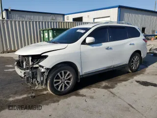 2014 Nissan Pathfinder SL z VIN 5N1AR2MM3EC707744, wystawiony jako Copart lot #56656725 z przebiegiem 101 125 mil mil oraz Szkoda całkowita • Salvage title. Historia ofert i sprzedaży dostępna na DreamBid. Obrazek 1.