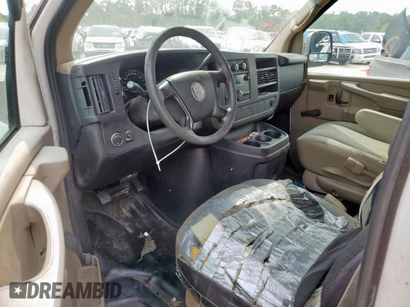 2010 Chevrolet Express Cargo with VIN 1GCUGADX1A1172060, listed as a Copart auction lot 58779905 with 456,288 mi miles and Salvage title. Bid and sale history available at DreamBid. Image 8.
