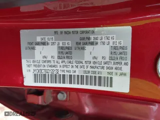 2016 Mazda CX-3 Touring with VIN JM1DKBC78G0122132, listed as a IAAI auction lot 41898747 with 141,029 mi miles. Bid and sale history available at carsss.com. Image 9.