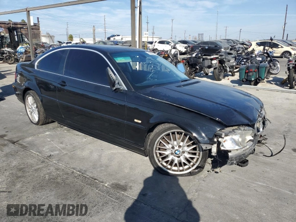 2002 BMW 3 Series 330Ci with VIN WBABN534X2JU26598, listed as a Copart auction lot 74293714 with 201,239 mi miles and Salvage Title. Bid and sale history available at carsss.com. Image 4.