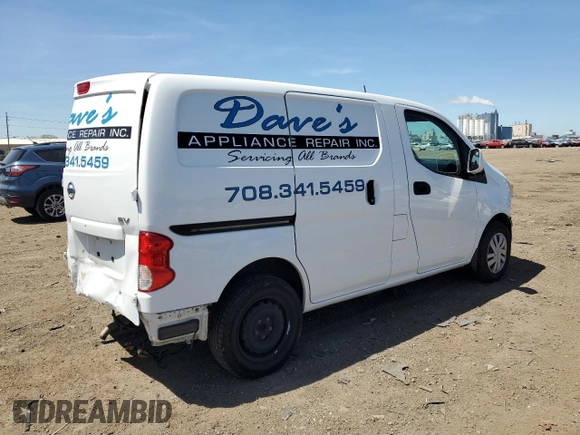2021 Nissan NV200 S with VIN 3N6CM0KNXMK707399, listed as a Copart auction lot 56585605 with 51,484 mi miles and Salvage title. Bid and sale history available at DreamBid. Image 3.