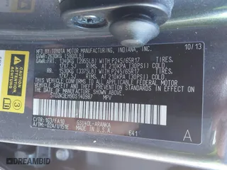 2013 Toyota Highlander with VIN 5TDZK3EH9DS140987, listed as a IAAI auction lot 41012130 with 141,832 mi miles. Bid and sale history available at carsss.com. Image 9.