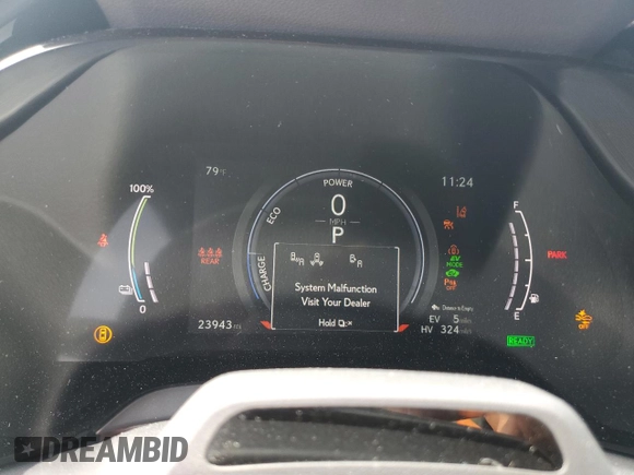 2024 Lexus RX 450h+ Luxury with VIN JTJCJMGA2R2012259, listed as a Copart auction lot 55716775 with 23,943 mi miles and Salvage title. Bid and sale history available at DreamBid. Image 9.