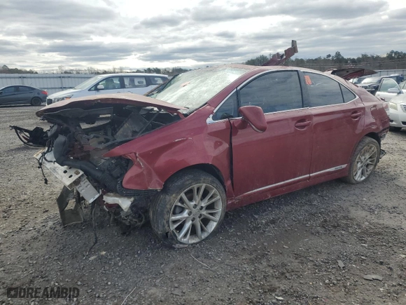 2010 Lexus HS 250h with VIN JTHBB1BA5A2009022, listed as a Copart auction lot 48055005 with 0 mi miles and Salvage Title. Bid and sale history available at carsss.com. Image 1.