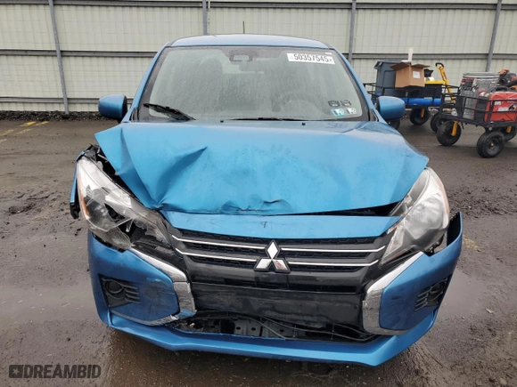 2022 Mitsubishi Mirage ES with VIN ML32AUHJ4NH008432, listed as a Copart auction lot 50357545 with 32,850 mi miles and Salvage Title. Bid and sale history available at carsss.com. Image 5.