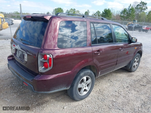 2007 Honda Pilot EX-L with VIN 5FNYF28517B002591, listed as a IAAI auction lot 41760295 with 204,533 mi miles. Bid and sale history available at carsss.com. Image 4.