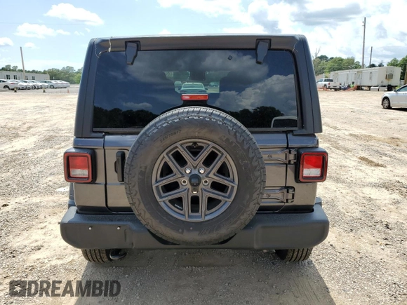 2025 Jeep Wrangler Sport S with VIN 1C4PJXDN9SW557497, listed as a Copart auction lot 63603555 with 4,443 mi miles and Clean title. Bid and sale history available at DreamBid. Image 6.