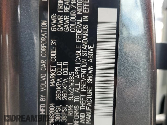 2019 Volvo XC90 Inscription с VIN YV4A22PL7K1462804, выставлен на аукционе Copart как лот 56642925 с пробегом 72 505 миль миль и Списание • Salvage title. История ставок и продаж доступна на DreamBid. Изображение 12.