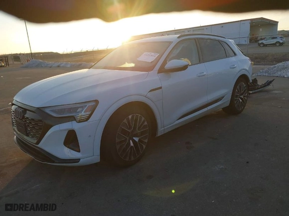 2024 Audi Q8 e-tron Prestige with VIN WA16ABGE2RB008018, listed as a IAAI auction lot 41292816 with NaN miles. Bid and sale history available at carsss.com. Image 2.