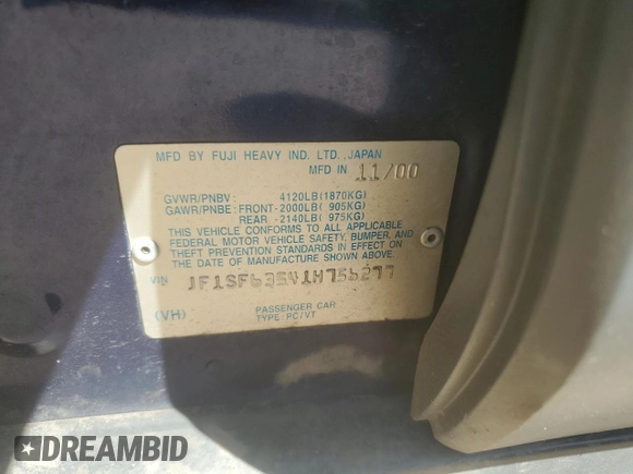 2001 Subaru Forester L with VIN JF1SF63541H756277, listed as a Copart auction lot 49428815 with 146,437 mi miles and Salvage Title. Bid and sale history available at carsss.com. Image 13.