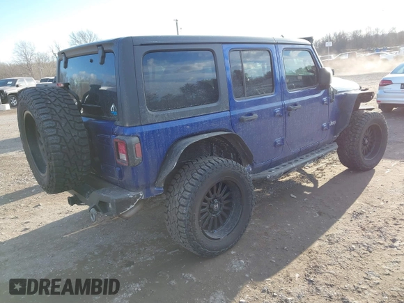2020 Jeep Wrangler Unlimited Sport S z VIN 1C4HJXDN0LW347487, wystawiony jako IAAI lot #41449066 z przebiegiem 44 007 mil mil oraz . Historia ofert i sprzedaży dostępna na DreamBid. Obrazek 4.