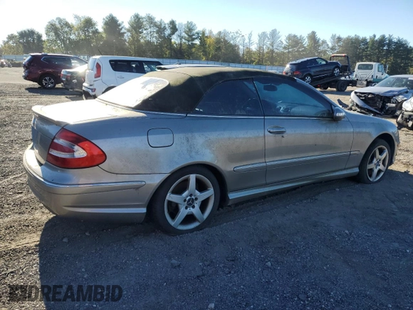 2005 Mercedes-Benz CLK-Class 5.0L with VIN WDBTK75J85F152404, listed as a Copart auction lot 74837604 with 143,622 mi miles and Clean Title. Bid and sale history available at carsss.com. Image 3.