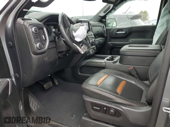 2021 GMC Sierra 1500 AT4 with VIN 1GTP9EEL8MZ209878, listed as a Copart auction lot 43630505 with 61,755 mi miles and Salvage Title. Bid and sale history available at carsss.com. Image 7.