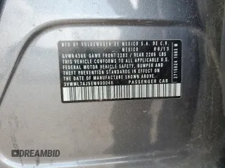 2014 Volkswagen Jetta TDI z VIN 3VWML7AJ5EM600040, wystawiony jako Copart lot #79565974 z przebiegiem 162 052 mil mil oraz Szkoda całkowita • Salvage title. Historia ofert i sprzedaży dostępna na DreamBid. Obrazek 12.