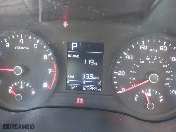 2018 Kia Rio LX with VIN 3KPA24AB4JE086105, listed as a IAAI auction lot 42062323 with 128,289 mi miles. Bid and sale history available at carsss.com. Image 16.