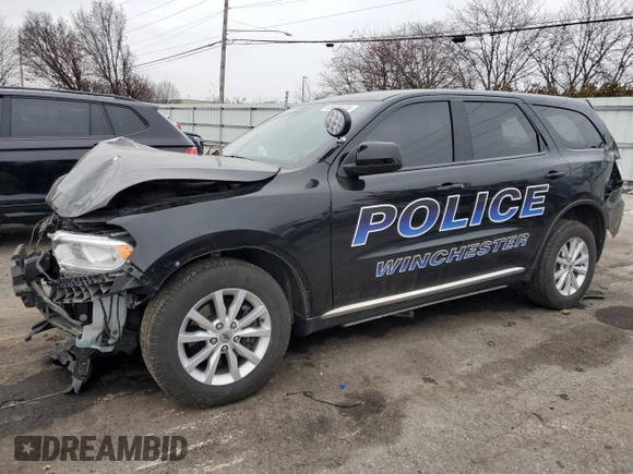 2020 Dodge Durango Pursuit with VIN 1C4RDJFGXLC371322, listed as a Copart auction lot 85809124 with 55,155 mi miles and Salvage title. Bid and sale history available at DreamBid. Image 1.