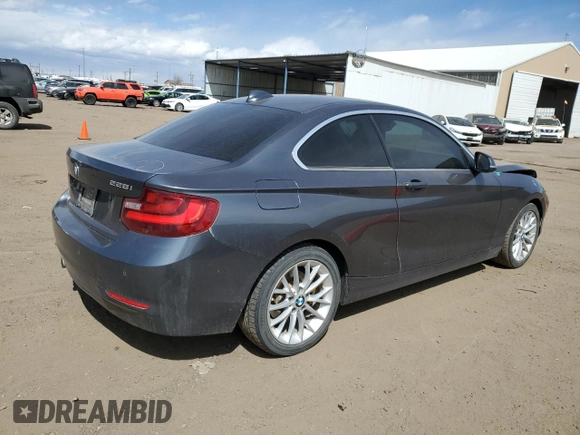 2015 BMW 2 Series 228i with VIN WBA1F9C57FVW98744, listed as a Copart auction lot 50383504 with 68,799 mi miles. Bid and sale history available at carsss.com. Image 3.