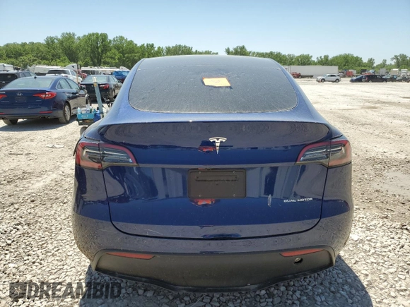 2024 Tesla Model Y Long Range with VIN 7SAYGDEEXRA286528, listed as a Copart auction lot 56321585 with Not provided miles and Salvage title. Bid and sale history available at DreamBid. Image 6.