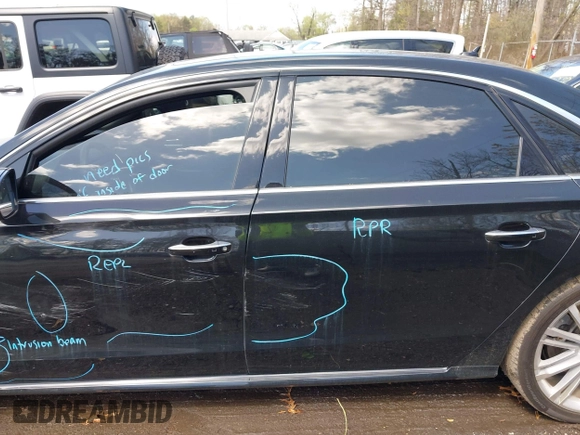 2017 Audi A8 with VIN WAU44AFD0HN019147, listed as a IAAI auction lot 41925027 with 44,542 mi miles and . Bid and sale history available at DreamBid. Image 14.