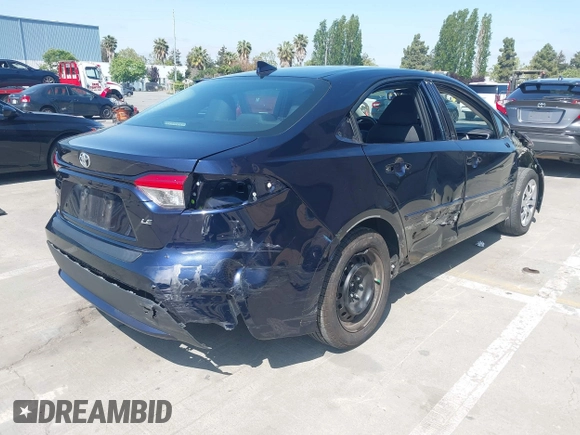 2020 Toyota Corolla LE with VIN 5YFEPRAE5LP145142, listed as a IAAI auction lot 42153289 with 35,010 mi miles and . Bid and sale history available at DreamBid. Image 18.