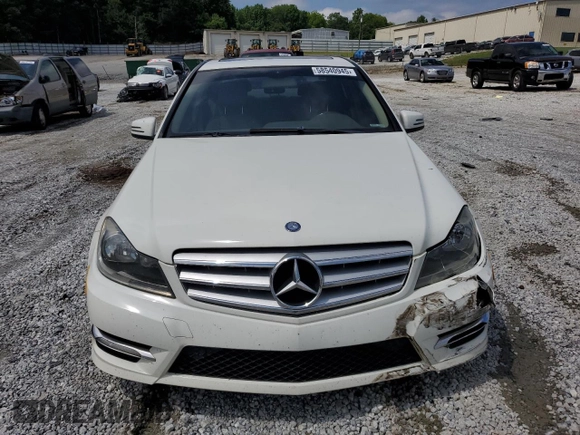 2012 Mercedes-Benz C 300 Sport with VIN WDDGF8BB0CR231058, listed as a Copart auction lot 58540945 with 178,360 mi miles and Salvage title. Bid and sale history available at DreamBid. Image 5.