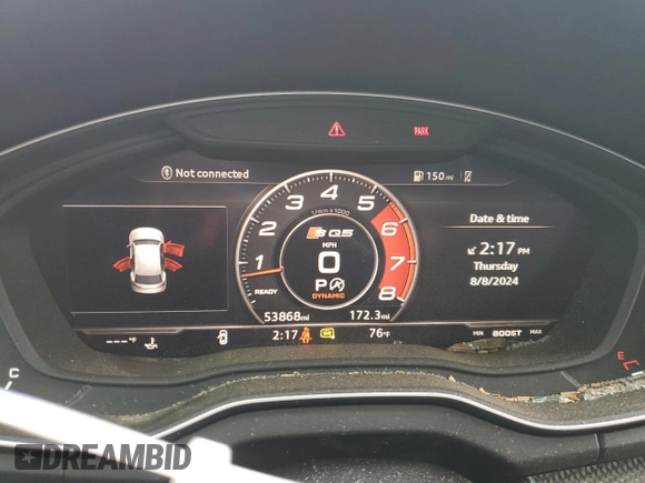 2018 Audi SQ5 Premium Plus with VIN WA1A4AFY0J2205183, listed as a Copart auction lot 65414304 with 53,868 mi miles and Salvage Title. Bid and sale history available at DreamBid. Image 9.