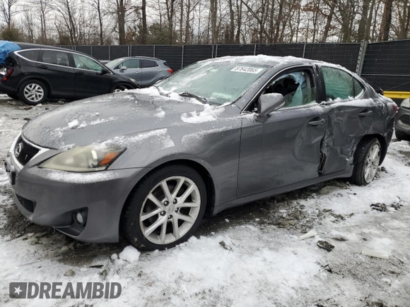 2012 Lexus IS 250 with VIN JTHCF5C25C5059413, listed as a Copart auction lot 87642065 with 108,205 mi miles and Salvage Title. Bid and sale history available at DreamBid. Image 1.