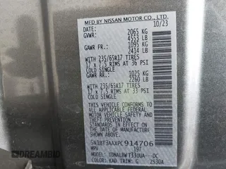 2023 Nissan Rogue S with VIN 5N1BT3AAXPC914706, listed as a IAAI auction lot 42402408 with 7,250 mi miles and . Bid and sale history available at DreamBid. Image 9.