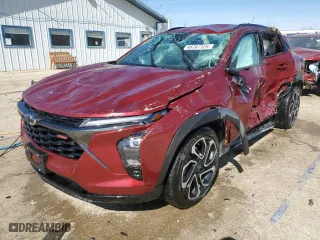 2025 Chevrolet Trax 2RS with VIN KL77LJEP8SC037023, listed as a Copart auction lot 48767125 with 0 mi miles and Salvage Title. Bid and sale history available at carsss.com. Image 1.