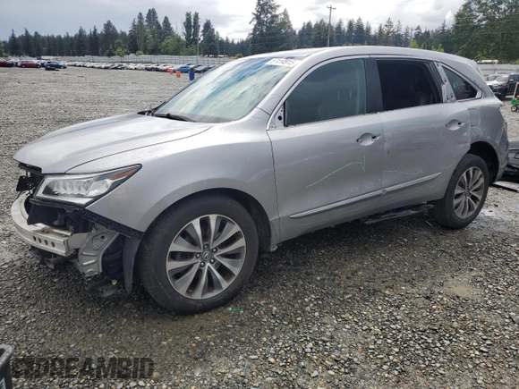 2016 Acura MDX Technology с VIN 5FRYD4H62GB025760, выставлен на аукционе Copart как лот 57114915 с пробегом 78 013 миль миль и Списание • Salvage title. История ставок и продаж доступна на DreamBid. Изображение 1.