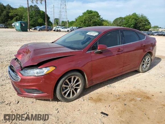2017 Ford Fusion SE with VIN 3FA6P0HD6HR391766, listed as a Copart auction lot 53801585 with 65,023 mi miles and Salvage Title. Bid and sale history available at DreamBid. Image 1.