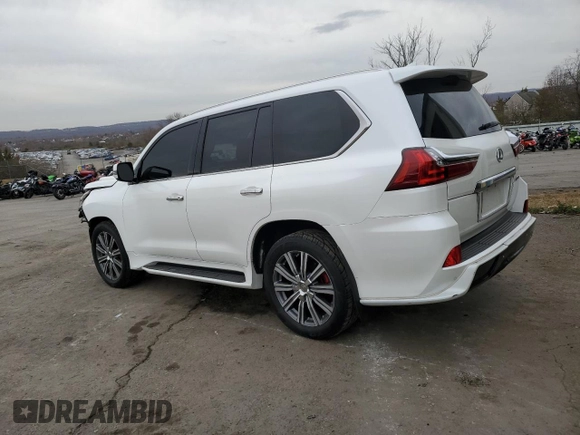 2017 Lexus LX with VIN JTJHY7AX7H4247677, listed as a Copart auction lot 80441714 with 76,656 mi miles and Salvage Title. Bid and sale history available at carsss.com. Image 2.